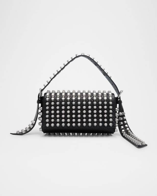 Ricco Medium Stud Leather Shoulder Bag